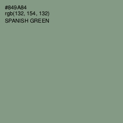 #849A84 - Spanish Green Color Image